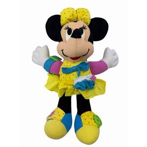 Vintage 1992 Fine Motor Skills Learn to Dress Minnie Mouse Plush Activities Doll